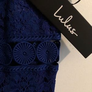 Lulus dress mid length blue
